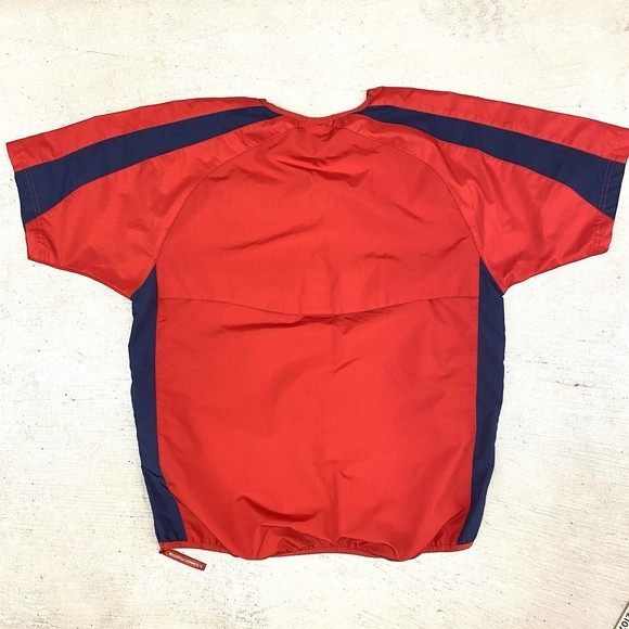 Cooperstown Mens Sz S Baseball Dreams Park Red Pull Over Vented Windbreaker - Picture 8 of 11